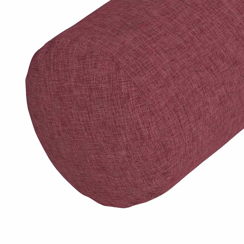 Cuscini a rullo 2 pcs Rosso Vino Ø 15 x 40 cm Tessuto 42014271