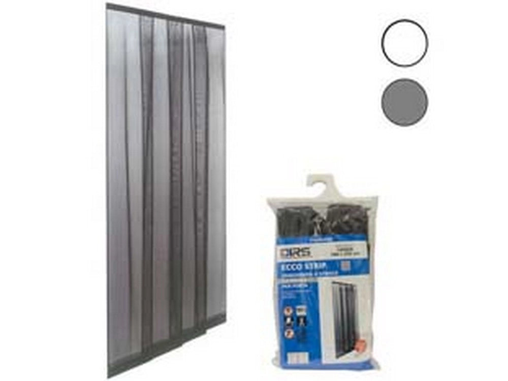 1pz zanzariera a strisce ecco strip per porta - cm.140x250 grigia cod:ferx.fer409438