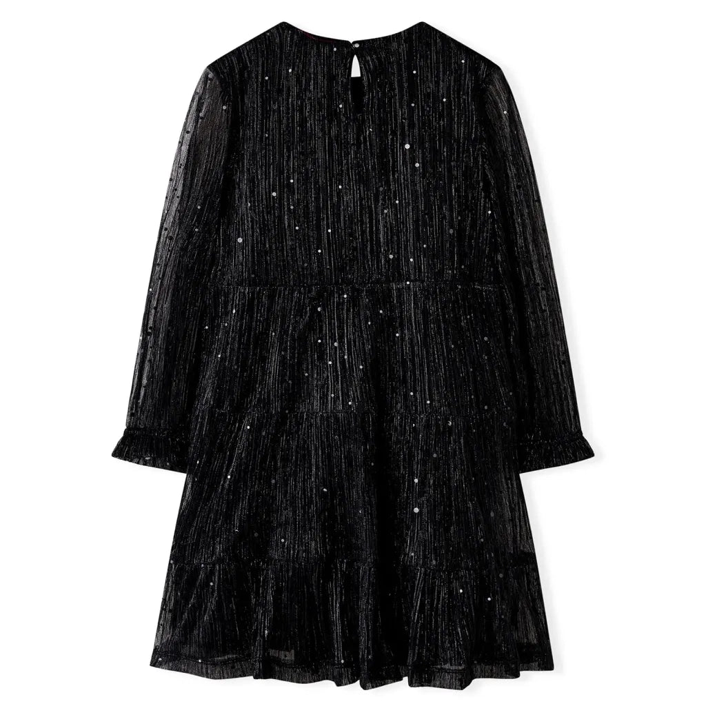 Abito per Bambine a Maniche Lunghe Nero 104 CFW4854462