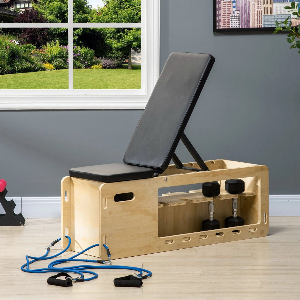 Poltrona con schienale regolabile e vano contenitore ¨C Minimal ¨C Legno