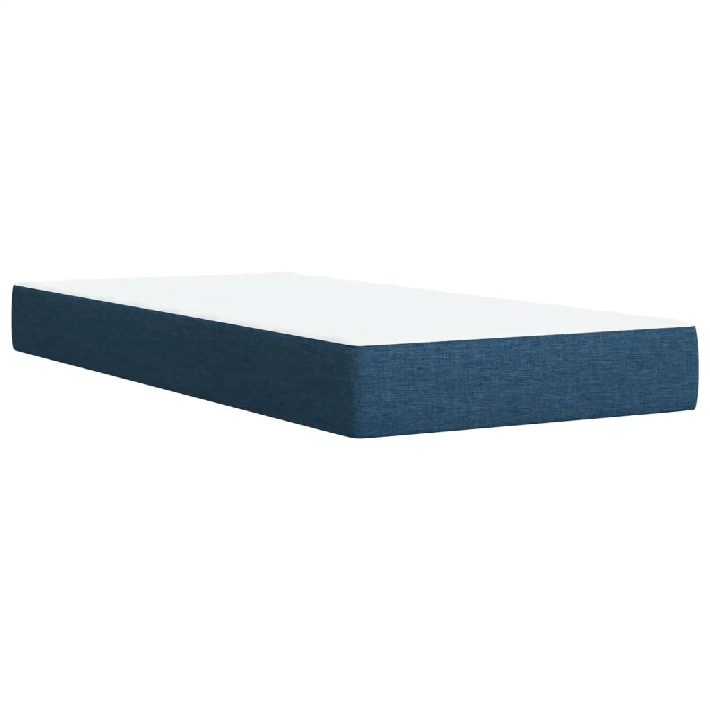 Letto box spring con materasso Blu 90 x 190 cm Tessuto 3451362