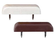 FERMANTINE FERMAPORTE CON 2 CHIODI- - mm.40x10x7, in plastica bianca - 250 pezzi