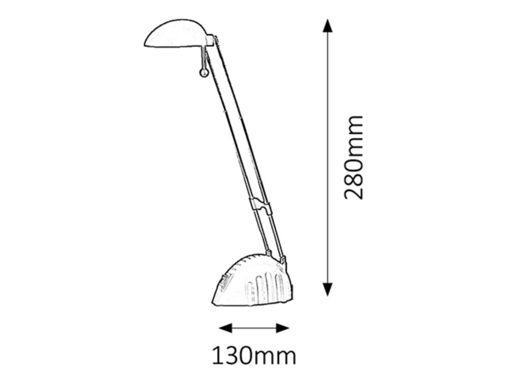 Lampada scrivania telescopica Rabalux 4335 argento LED 5W