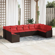 Set di divani 10 pz Marrone polyrattan 3346904