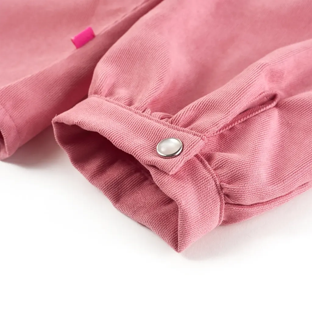Camicetta da Bambina con Maniche a Lanterna Rosa Antico 140 15105