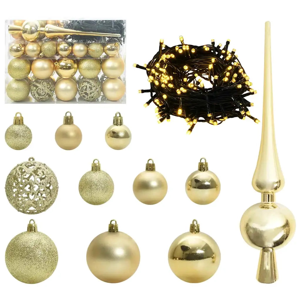 Set di Palle di Natale con 150 LED 61 pcs Oro Plastica 42018833