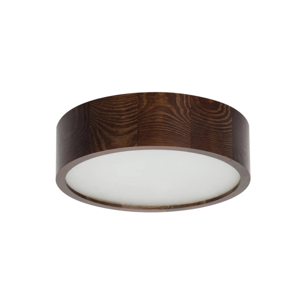 Plafoniera Kanlux Jasmin rotonda legno wengé 28cm E27