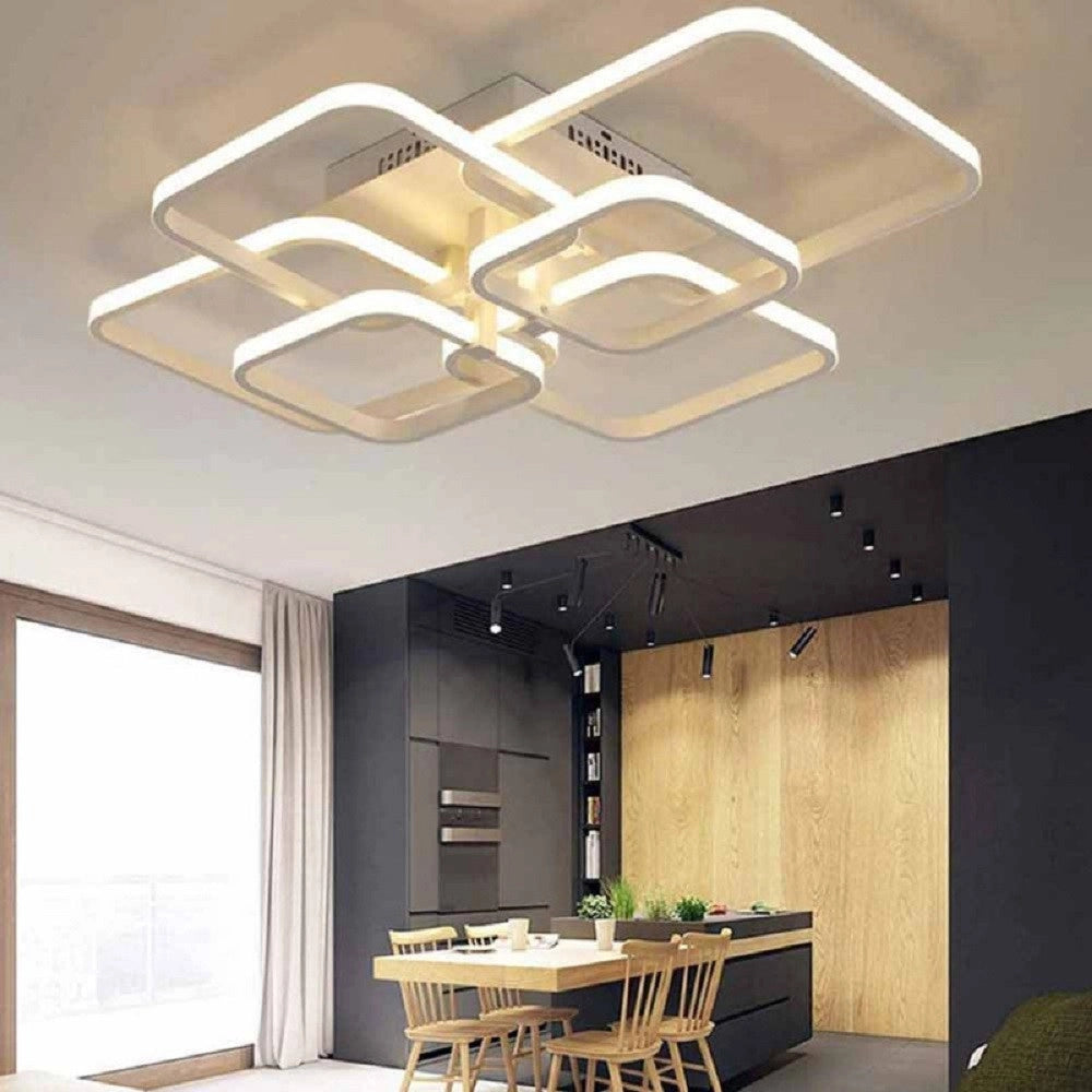 Trade Shop - Lampadario Plafoniera Con Quadrati Lampada Da Soffitto Led Design Moderno C26-b -
