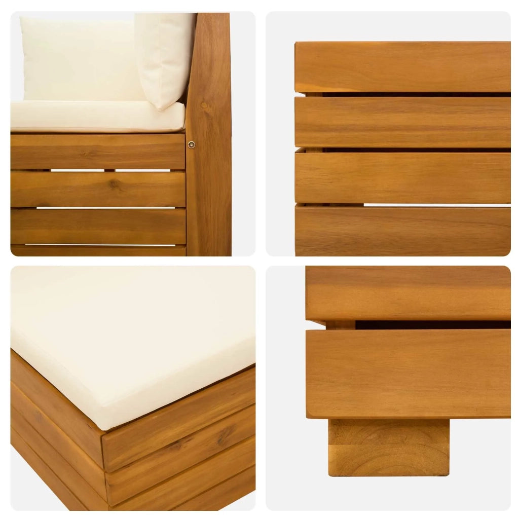 Set di divani da esterno con cuscino 3 Pezzo Marrone 3403085