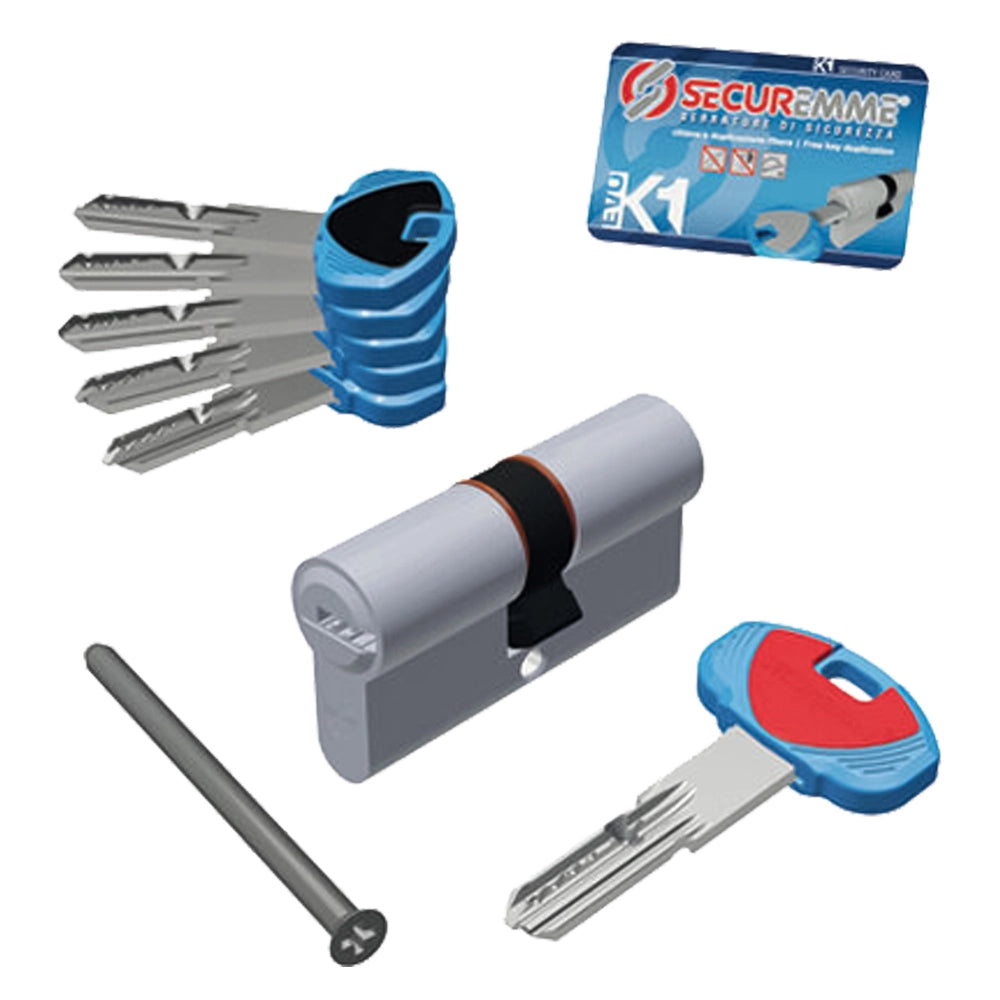CILINDRO SAGOMATO 'EVOK1' mm 30 + 30 = 60  - SECUREMME