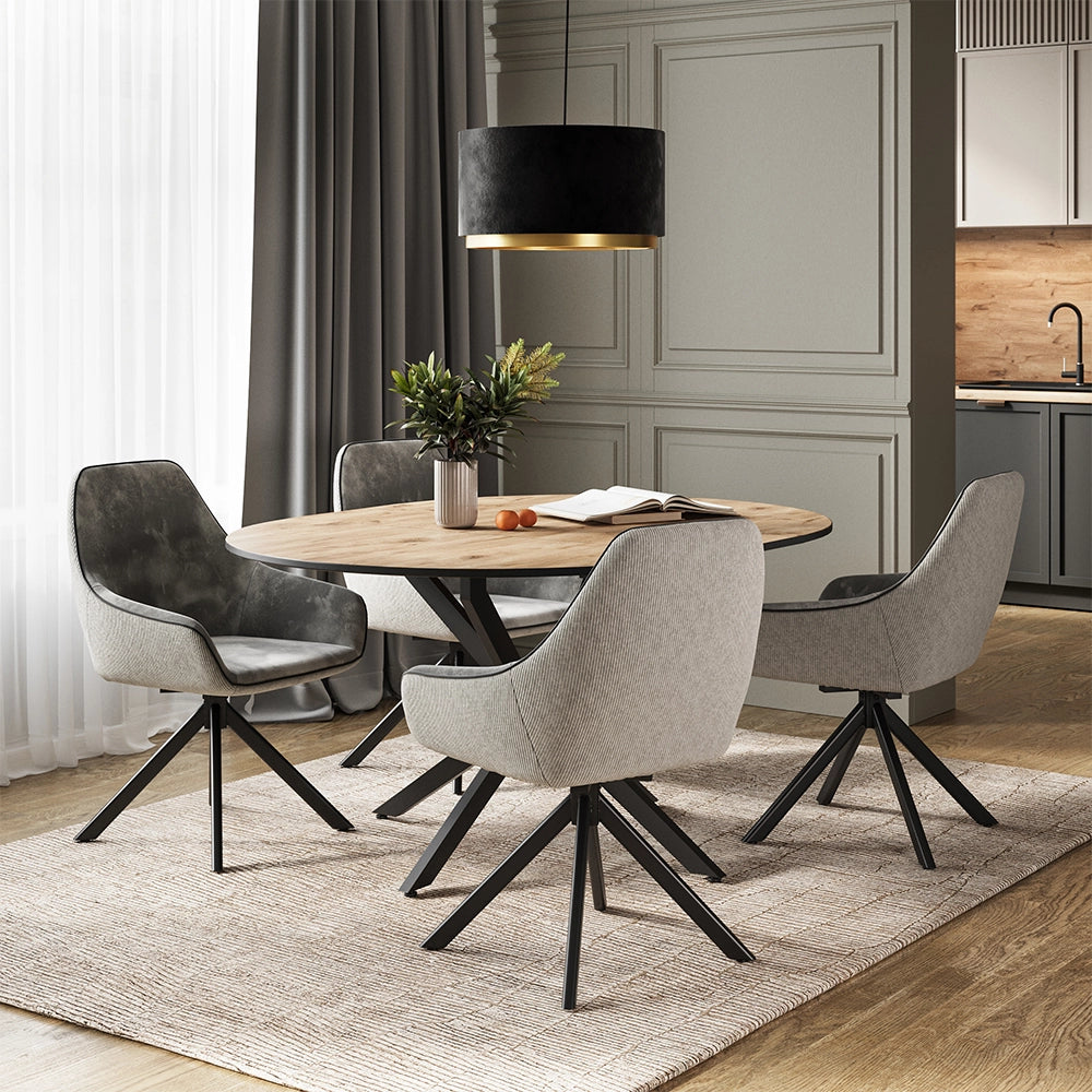 Vicco Lounge chair Grigio Set di 2