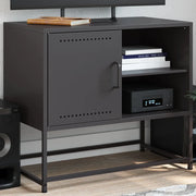 Mobile TV Nero 68x39x60,5 cm in Acciaio 846518