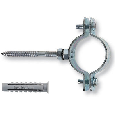 + COLLARI PESANTI IN ACCIAIO CON VITE E TASSELLI CPS- pz. 2 x 11/2- FISCH- pezzi 1