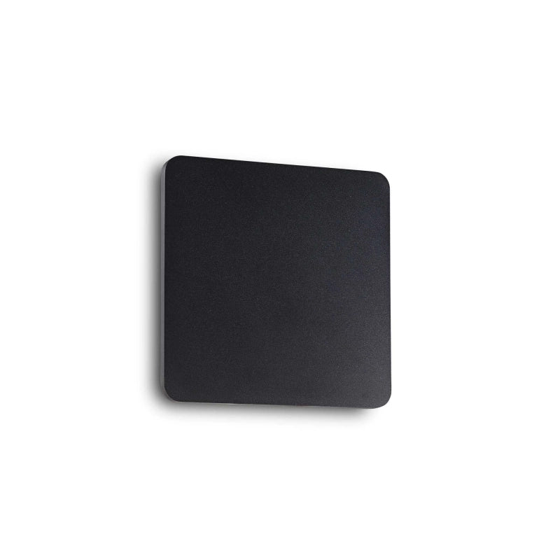 Lampada Da Parete Cover Ap D15 Square Nero Ideal-Lux