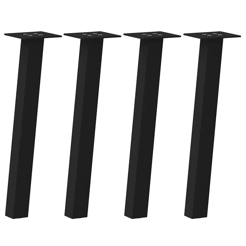 Gambe per Tavolino da Caffè 4 pz Nere 42 cm Acciaio 4012488