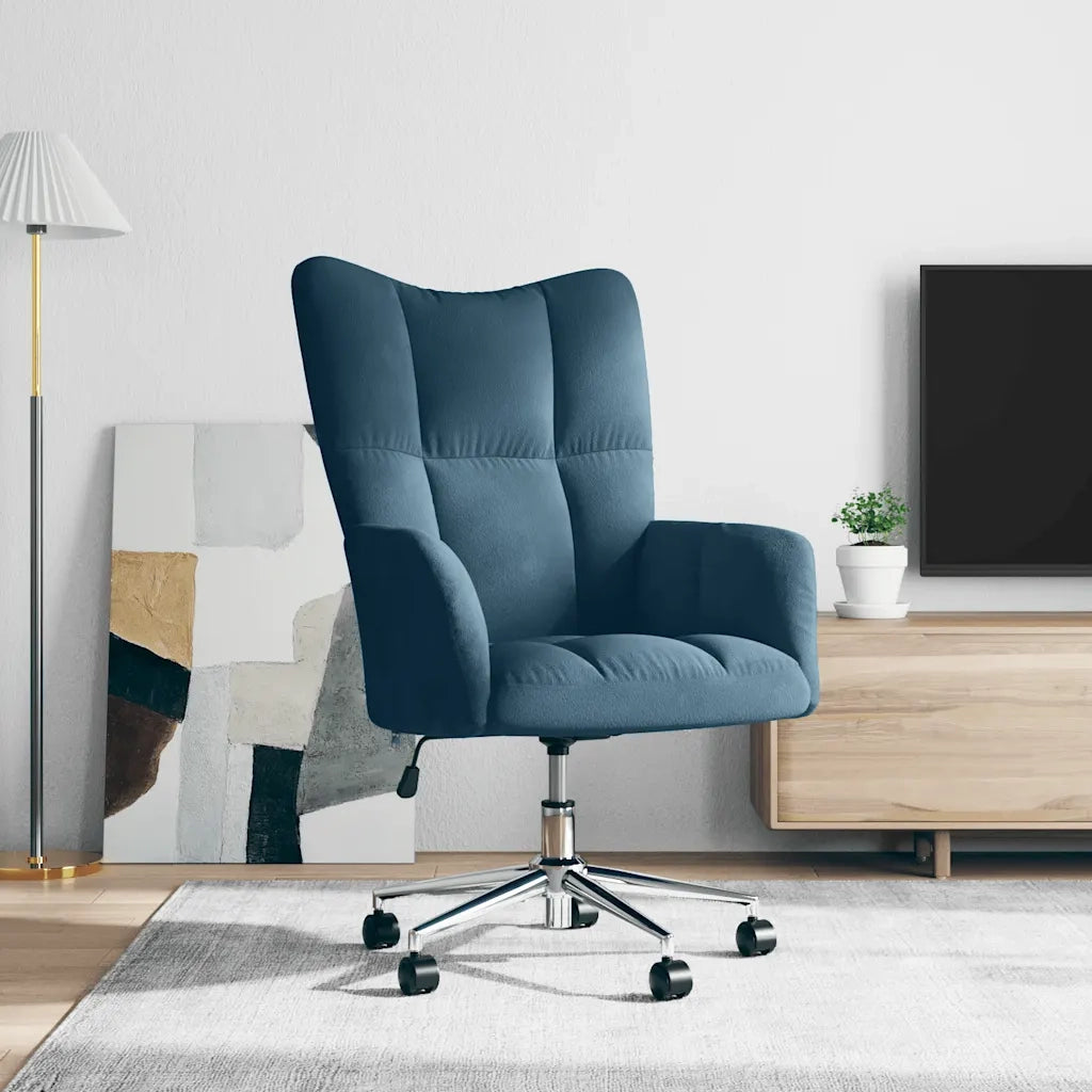 Sedia Relax Blu in Velluto 328171