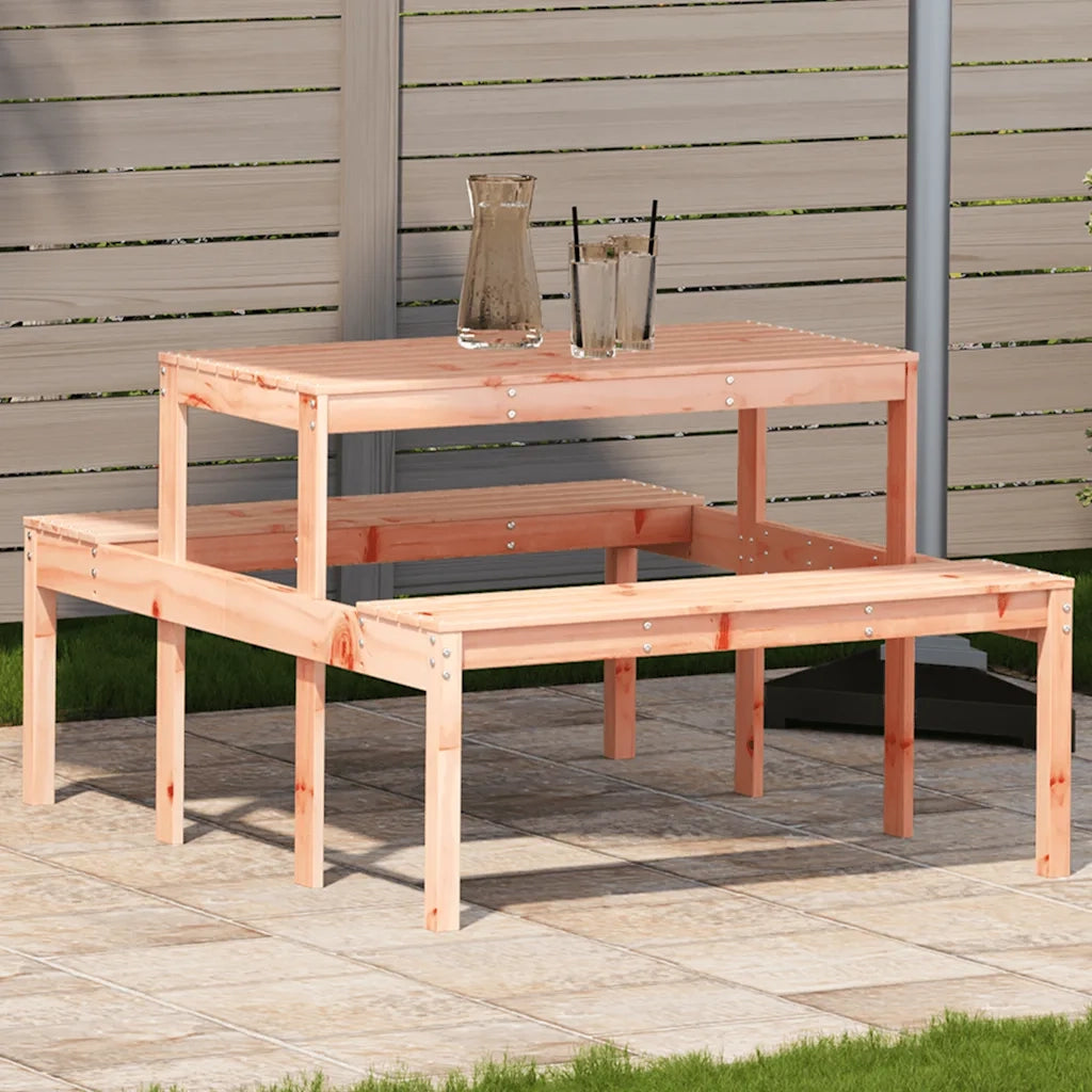 Tavolino da Giardino | Tavolo da Picnic 110x134x75 cm in Legno Massello di Douglas