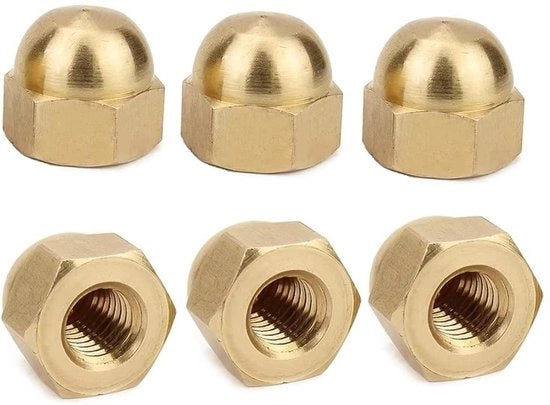 Viti a 7 facce in ottone - dop a M10 - 2 pezzi - Robusto e duraturo - Aspetto decorativo