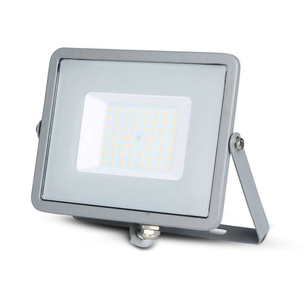 V-TAC PRO Faro LED 50W Chip Samsung 4000K IP65 Grigio VT-50-G SKU 464