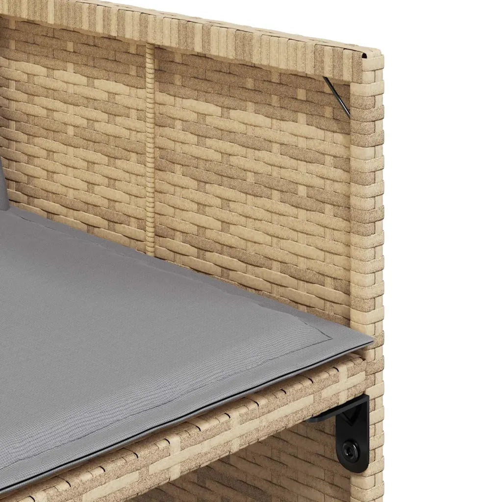 Set Pranzo da Giardino 13 pz con Cuscini Beige Misto Polyrattan 3211224