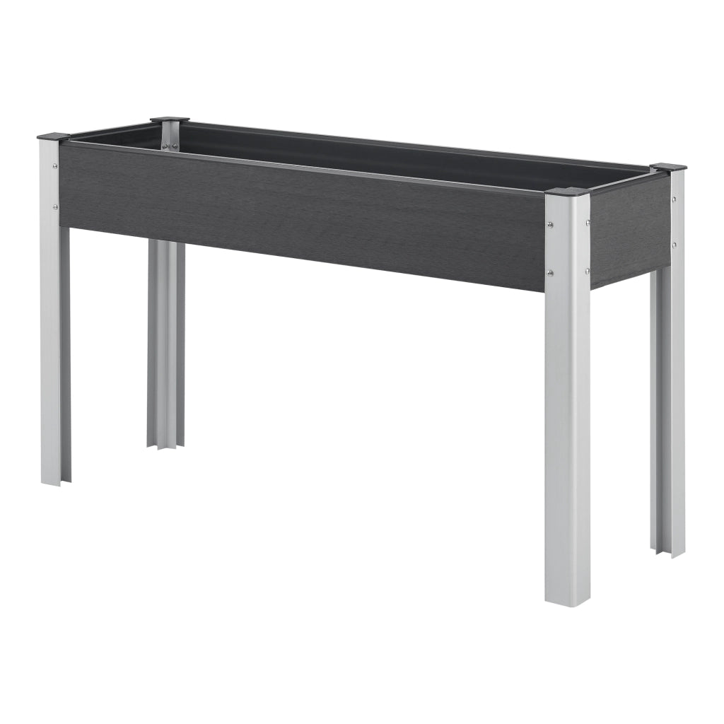 Aiuola Rialzata Beverwijk 125 x 40 x 75 cm - Grigio Scuro [en.casa]
