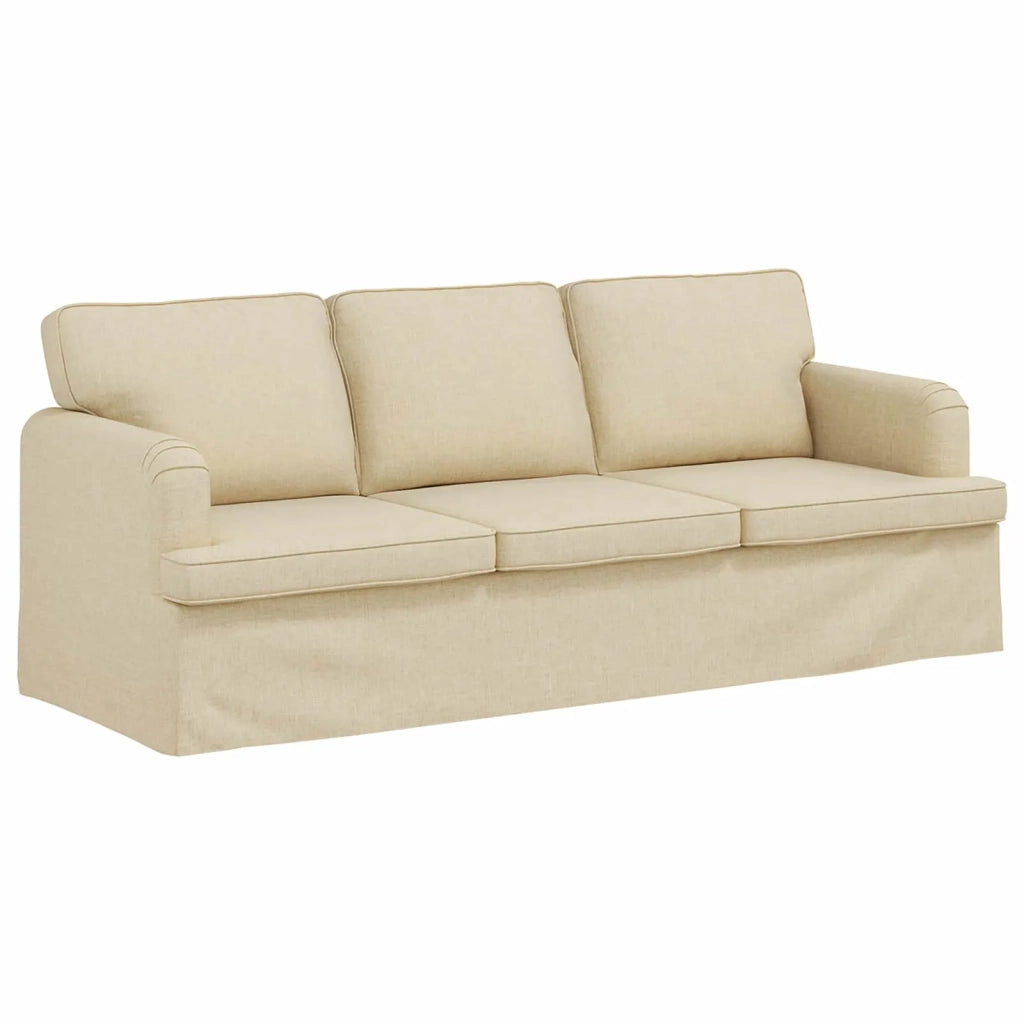 Set di divani 2 pcs Crema 201 x 80 x 85 cm Tessuto 3407609