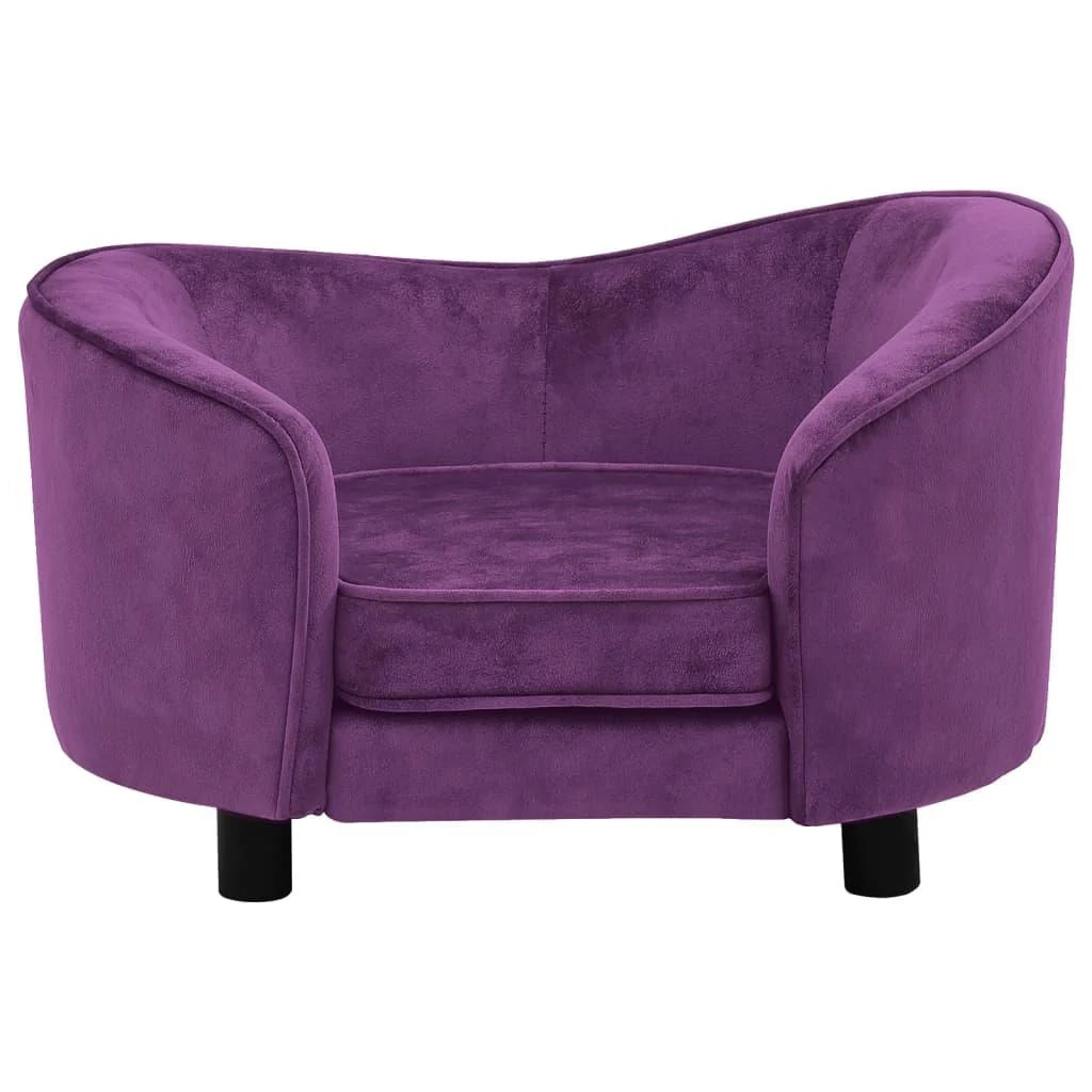 Divano per cani 69 cm peluche bordeaux 02_0000118