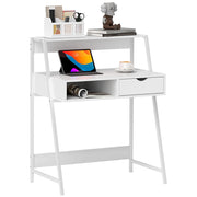 Scrivania con cassetti e scaffale ¨C Minimal ¨C bianco metallo