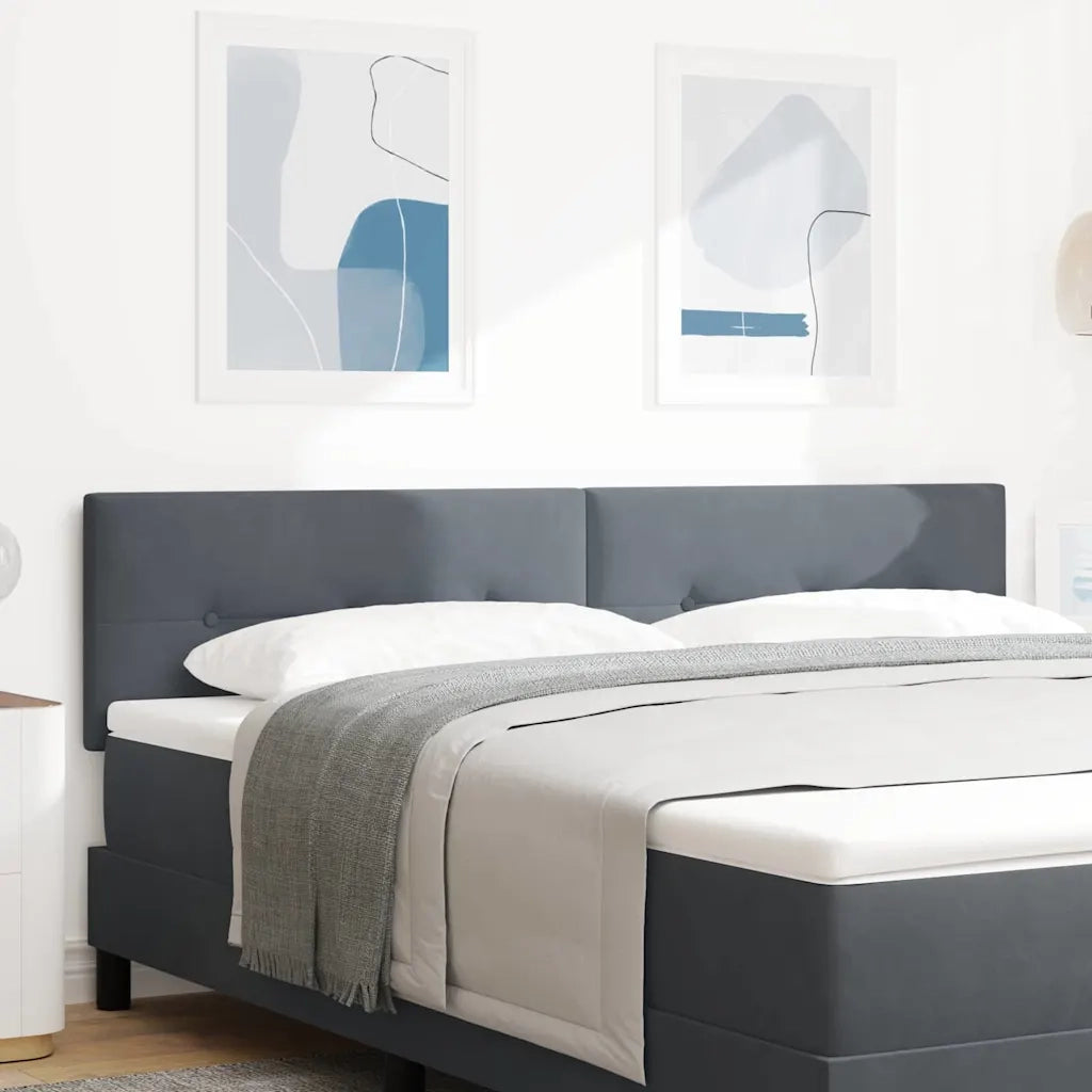 Testiera | Testata Grigio scuro 180 cm Velluto