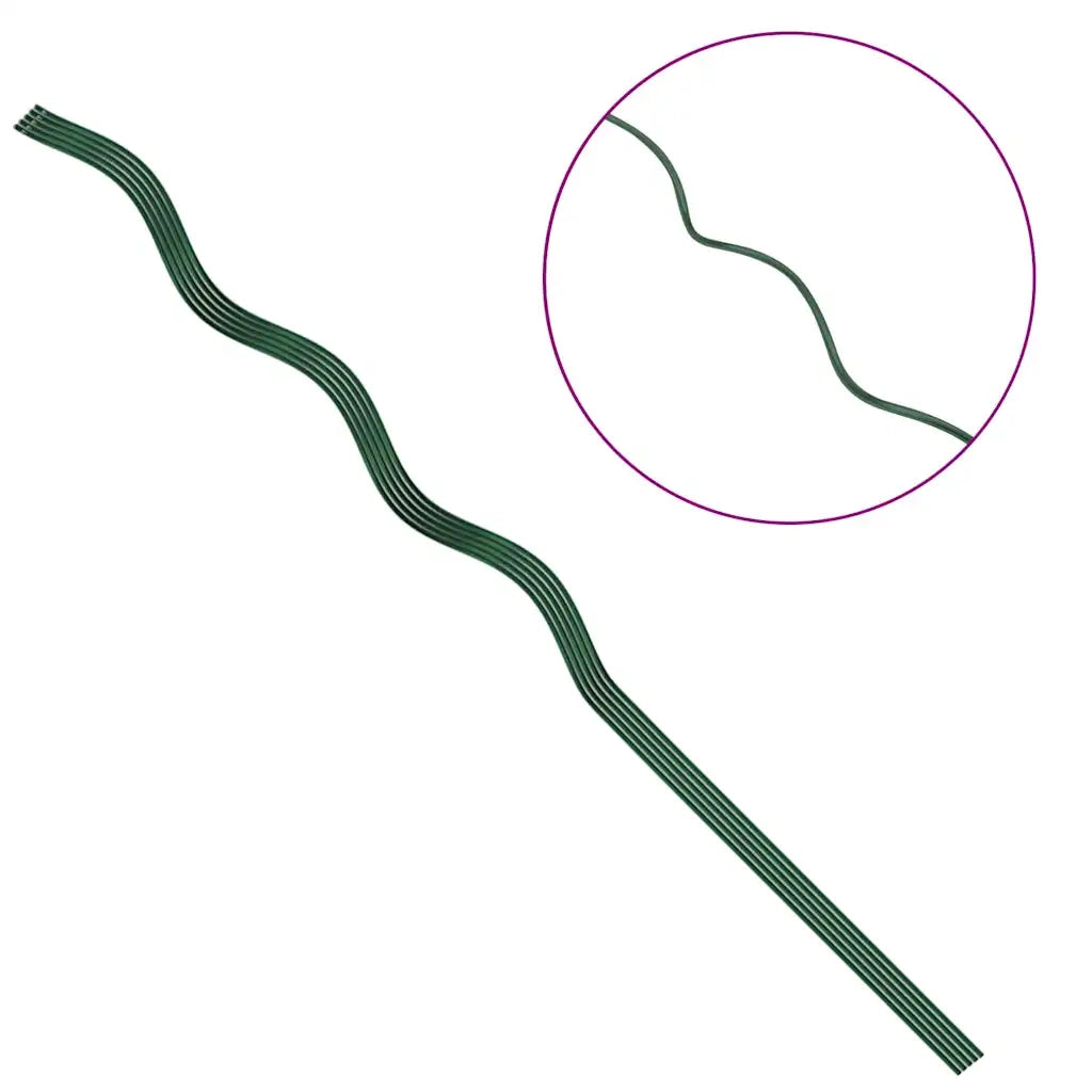 Supporto per piante 5 pcs Verde 110 x 0.6 x 0.6 cm Acciaio 4107057