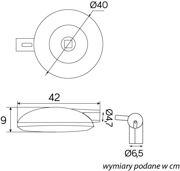 Testa lanterna LED SU-MA 50W 3000K IP65 grigio scuro