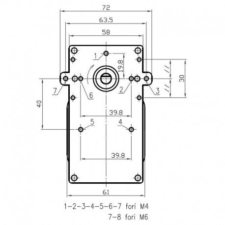 Motore girarrosto KENTA 2,5rpm, 23Watt.