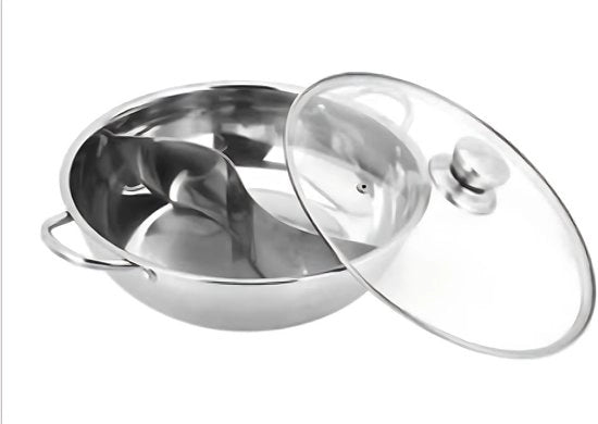 Doppio hot pot in acciaio inossidabile