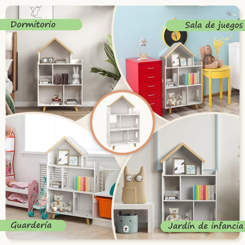 Libreria per Giocattoli ¨C Minimal ¨C Bianco 65x25x108,5 cm