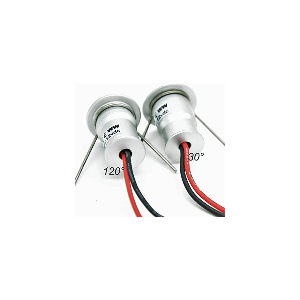 Trade Shop - 9 X Mini Faretto A Led Da Incasso 1w Cree Cob Silver Cielo Stellato Punto Luce -