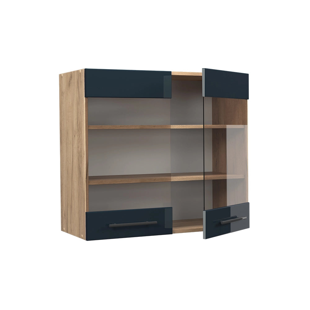 Vicco Mobiletti da cucina  Blu scuro lucido 80 cm