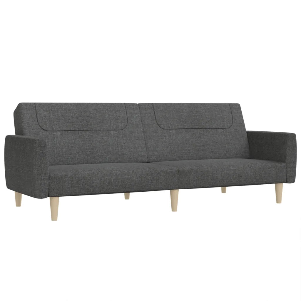 Divano letto | Sof¨¤ letto | Letto singolo a 2 Posti Grigio Scuro in Tessuto
