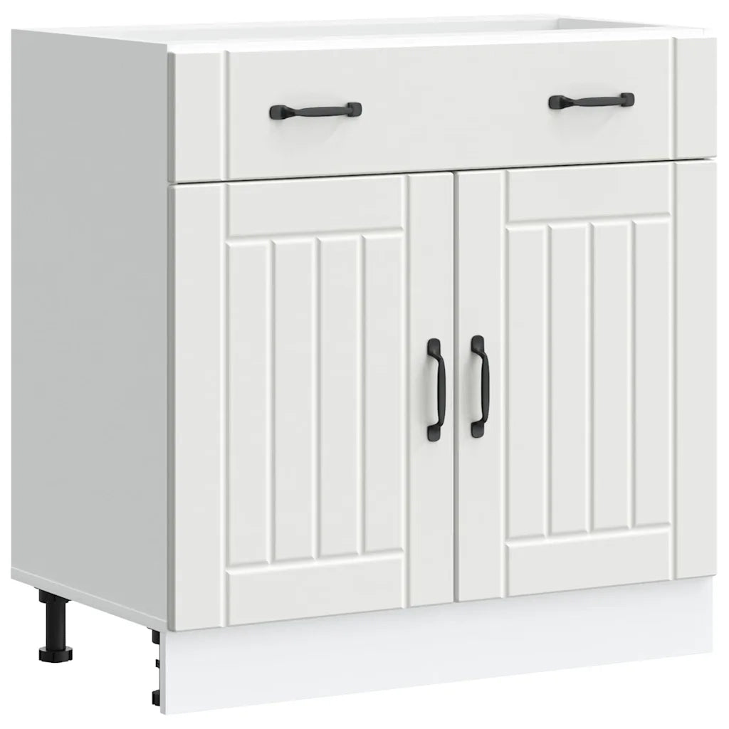 Base da Cucina Lucca Bianco in Legno Multistrato 853737