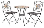 Set tavolo mosaico+2 sedie flower