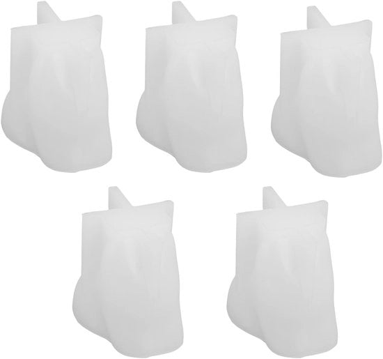 Set di 5 stampi a forma di gatto in silicone per epoxy - adatto per forno/microonde/congelatore - flessibili - termoresistenti - progettati in 3D - stampi in silicone