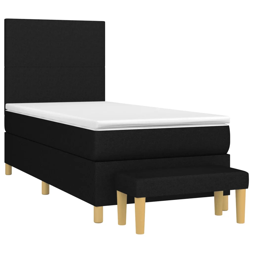 Giroletto a Molle con Materasso Nero 80x200 cm inTessuto 3136951