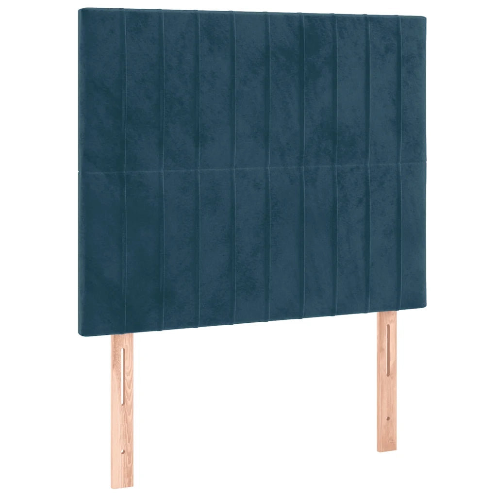 Giroletto a Molle con Materasso Blu Scuro 120x200 cm in Velluto 3137957