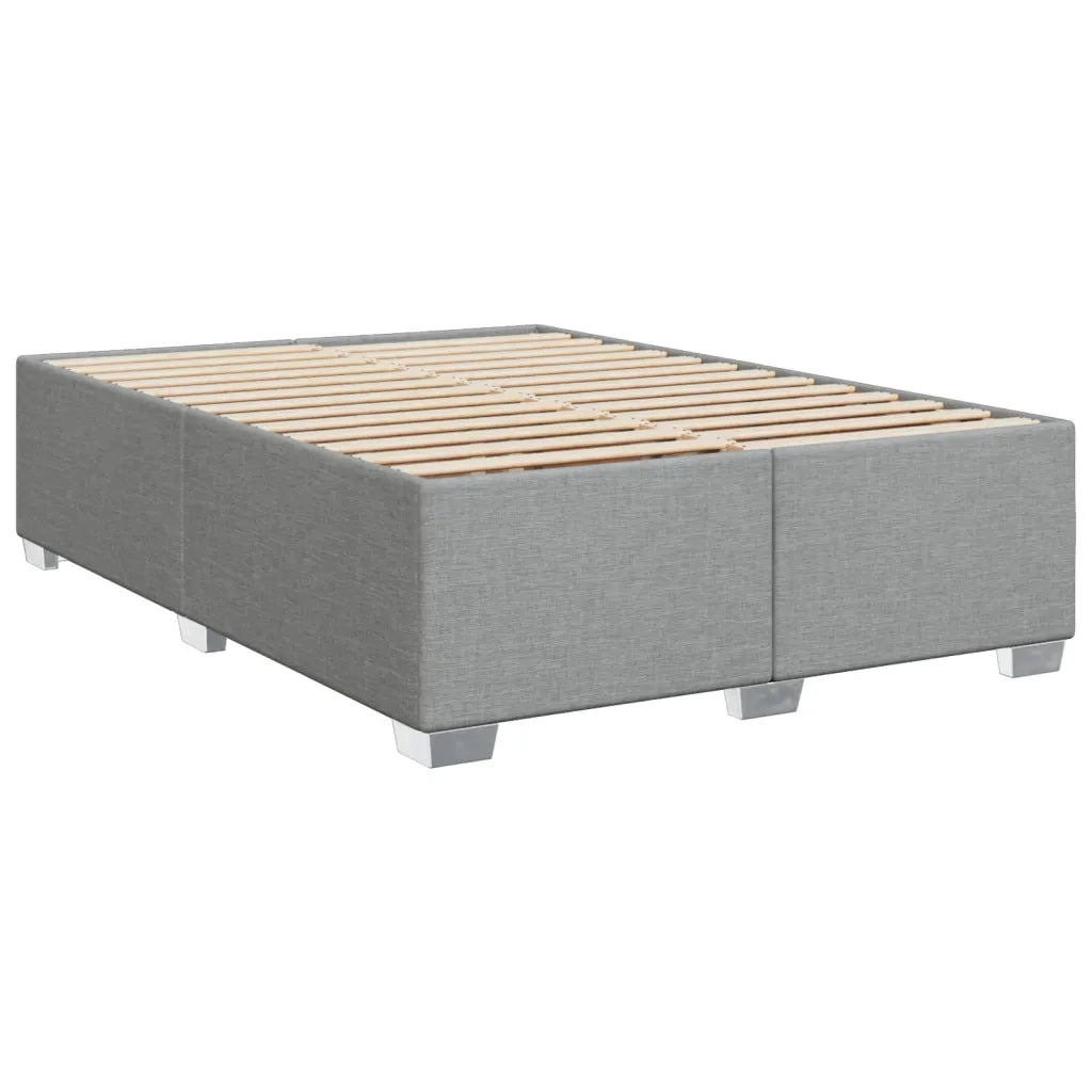 Giroletto a Molle con Materasso Grigio Chiaro 160x200cm Tessuto 3290546