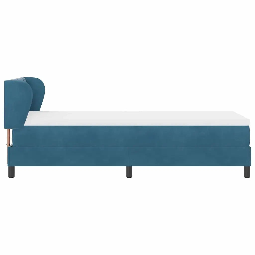 Letto a molle con testiera Blu scuro 80 x 200 cm Velluto 3340416