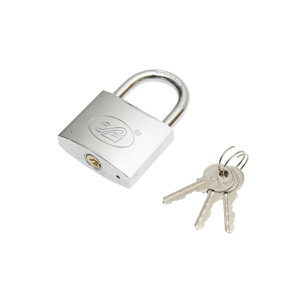 Lucchetto con 3 chiavi argento 63mm