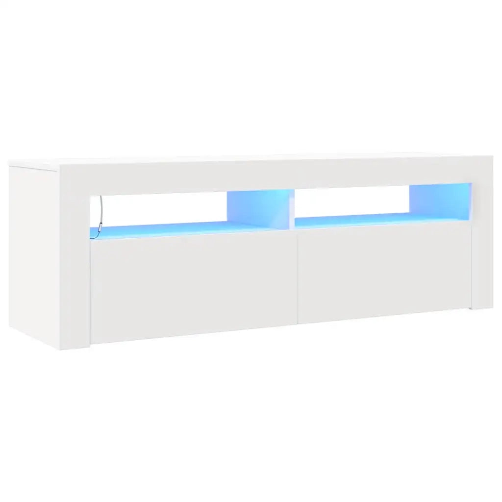 Mobile Porta TV con Luci LED Bianco 120x35x40 cm 804310