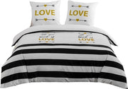 Set di Cuscini e Coperte a Microfibra 3-Delicata con Cuscini e Coperta per Letto