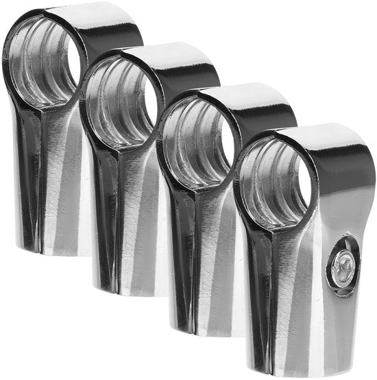 Connettori a vite per stanghe 4 pezzi - Lega di alluminio - Inox - Resistenti all'usura - Duraturi - Accessori di connessione per stanghe di vestibilità - Connettori per stanghe