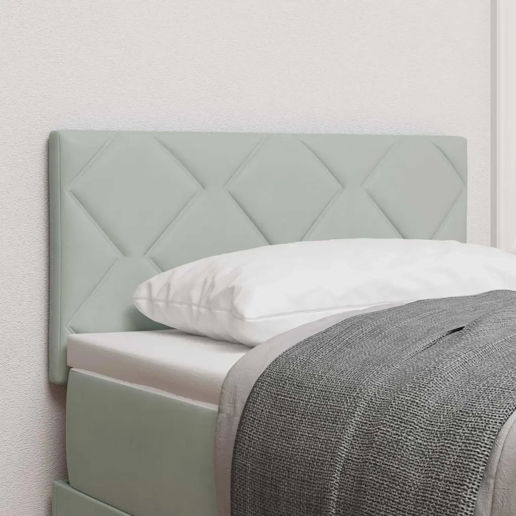 Testiera | Testata Grigio chiaro 80 cm Velluto