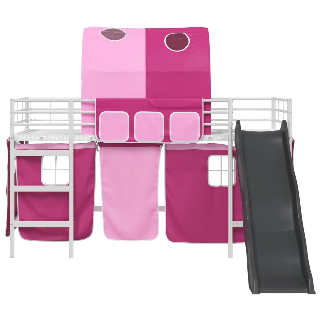 Struttura del letto loft per bambini Bianco e Rosa 100 x 200 cm 42020869